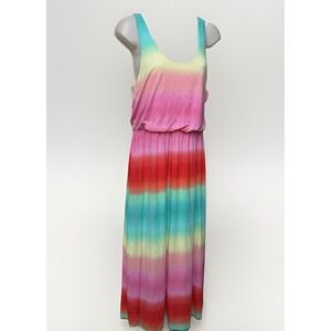Neiman Marcus‎ Sundress Tie Dye Ombré Racer back Maxi Boho Festival Hippie